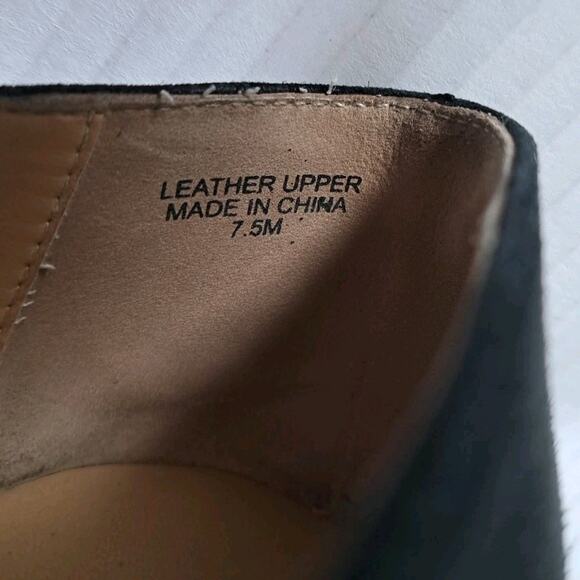 Talbots Francesca Driving Flats Womens 7.5 Black Suede Leather Pointed Toe Shoes - Picture 10 of 14